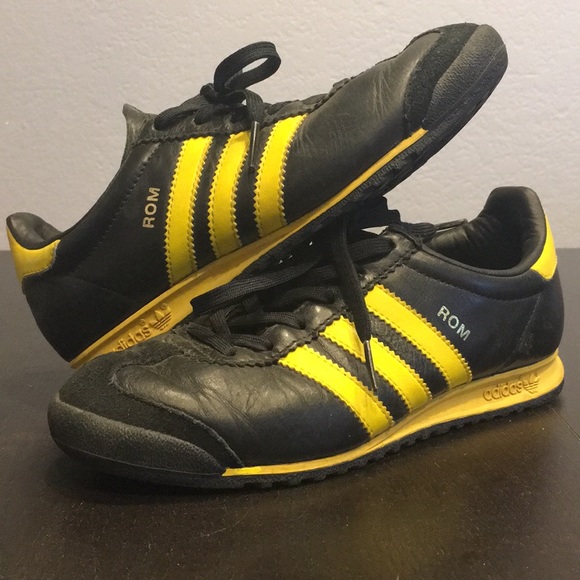 adidas shoes black and yellow